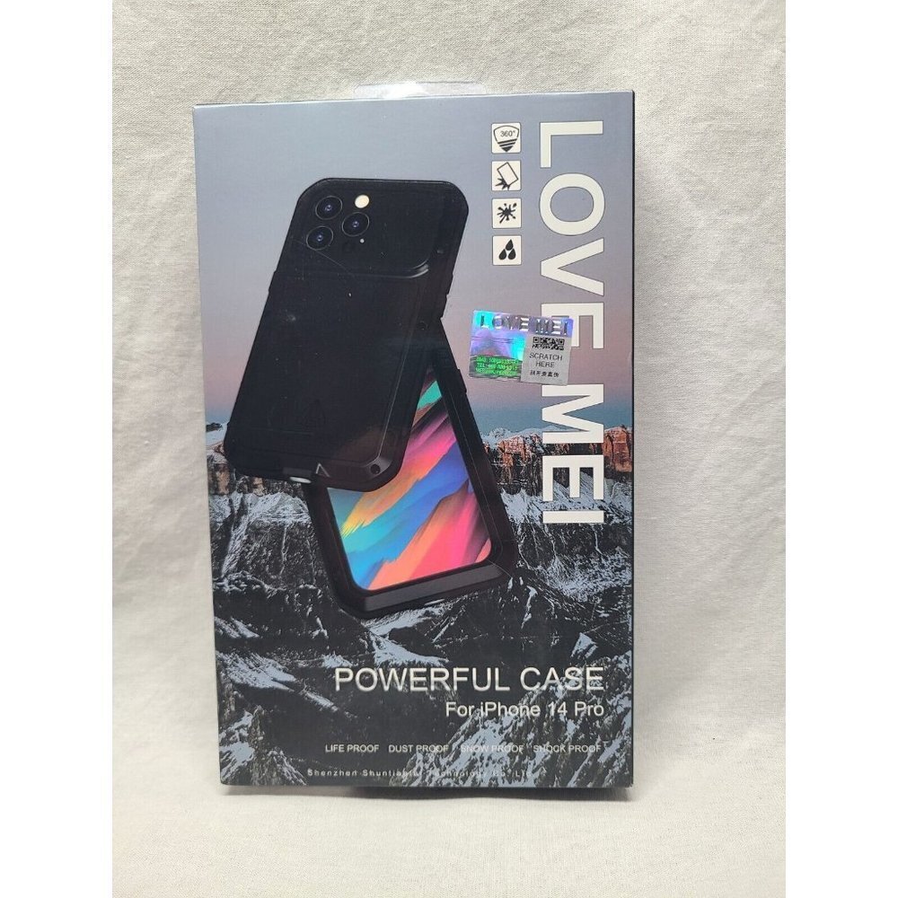 LOVE MEI Aluminum Phone Case +Gorilla Glass for iPhone 14 Pro